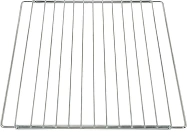 Durable stainless steel adjustable oven rack replacement for kitchen stoves and grills.