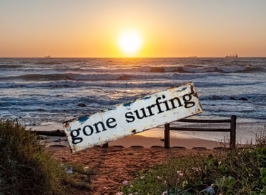 Umdloti beachfront near Gone Surfing studio holiday apartment