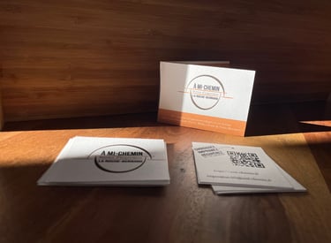 Cartes de visites imprimées par A Mi-Chemin, 56130 dans le Morbihan