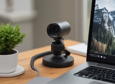 A modern and sophisticated webcam studio interior showcasing elegant design.