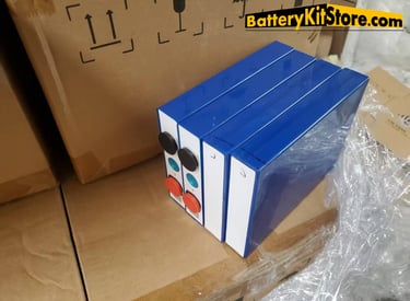 detail of prismatic LiFePO4 battery cells