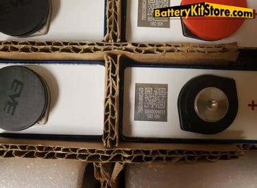 detail of prismatic LiFePO4 battery cells