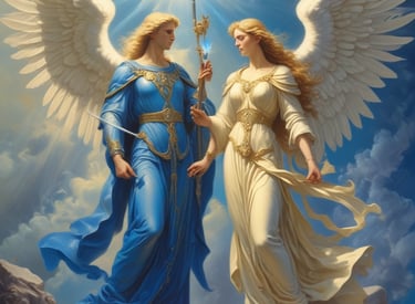 A dramatic scene from the first episode showing the main characters exploring an underground cavern.