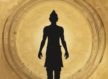 Characters navigating a dark underground river in episode three.