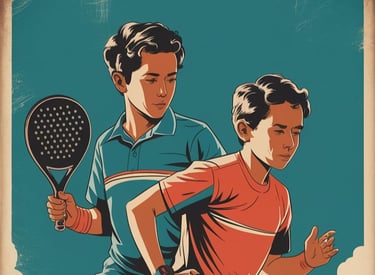 a man and woman playing tennis together