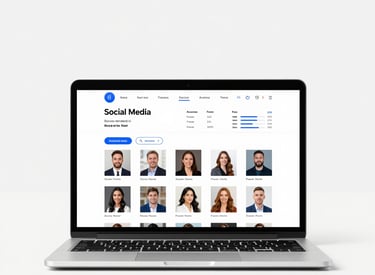 A creative team brainstorming around a whiteboard filled with colorful marketing ideas.