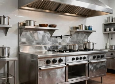 High-resolution photo of a modern steel furniture piece with clean lines