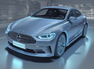 Close-up of hands carefully applying a perfectly cut PPF sheet onto a car's hood.