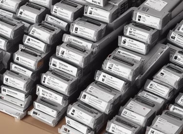 A Stack of Compatible LaserJet Toners
