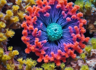 A beautifully designed saltwater aquarium showcasing vibrant marine life.