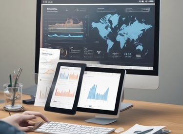 a computer monitor sitting on top of a table