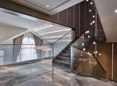 Glass banister installation
