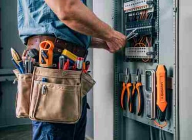 electricista trabajando