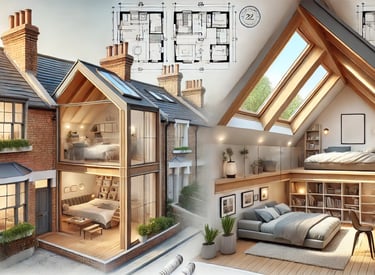 Open-plan Loft conversion with bifold windows