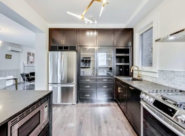 "An open-concept kitchen conversion in High Park