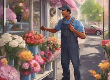 a bunch of flowers tbeing collected