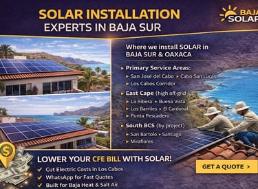 Service Areas: San José del Cabo, Cabo San Lucas, Los Cabos Corridor, East Cape (La Ribera, Buena Vista, Los Barriles