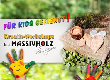 kreative Workshops mit Holz bei Massivholz Design – für Kinder geeignet