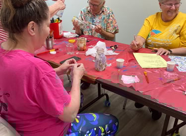 craft day where the leaders learn to make the crafts