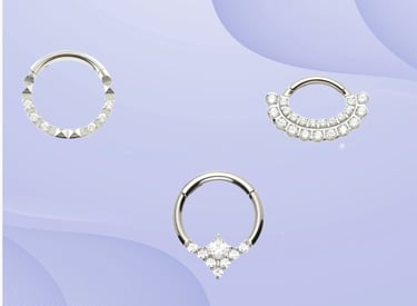 Decorative daith piercing jewellery hoop Montrose & Stonehaven
