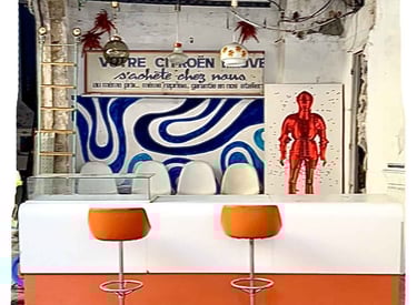 fresque, aménagement intérieur, brocante, vintage artiste Marseille 