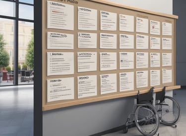 A person is holding a smartphone, engaging with an app that resembles LinkedIn. The individual is using their thumb to scroll or select on the screen. They are wearing a red top, and the background includes a light-colored couch.