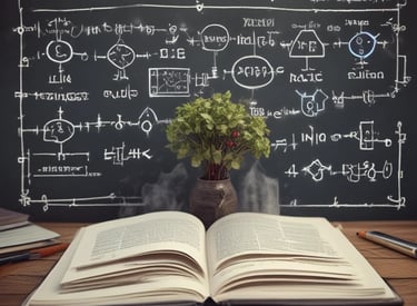 A group of students discussing in a classroom with charts on the wall.
