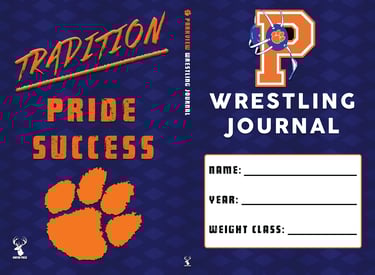 Custom Team Journal in Orange blue