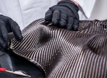 carbon fiber cloth on mold