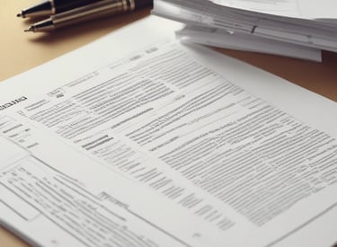 A detailed architectural blueprint lies on a table, adorned with various labels such as 'RECEPTION,' 'FOYER,' and 'IDENTIFICA AREA.' Several blue trees and shrubbery areas are illustrated on the plan. Two black pens rest on the blueprint, indicating ongoing work or recent annotations.