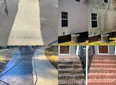 Professional residential and commercial pressure washing services by Garnet Painting & Remodeling in Coffee County, GA — befo