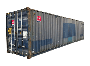 Blue 40ft High Cube Cargo Worthy Shipping Container water tight with dents dings and rust