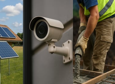 Obras civiles hormigón estructural seguridad paneles solares Vivanto