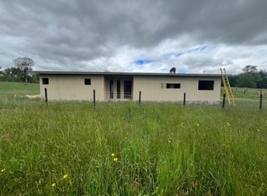 vivenda construcción en panel sip, armado y aplicación de fachada