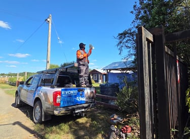 Orientación de Antena para mejora de señal celular en portón de acceso automatico