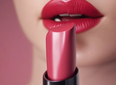 Close-up of a luxurious foundation bottle with a soft pink quartz background.