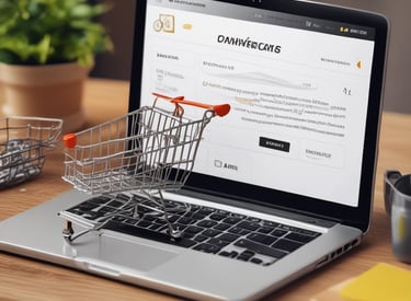 a laptop computer sitting on top of a wooden table