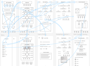 screenshot of the app's low-fidelity prototype