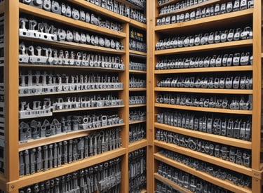 A construction site with stacks of red bricks and several yellow bags on a dirt ground, surrounded by wooden poles. The bricks are neatly piled, and the bags appear to be filled with construction materials.