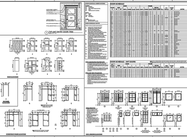 Division eight plan page for the door schedule.