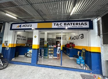 a man standing in front of a store