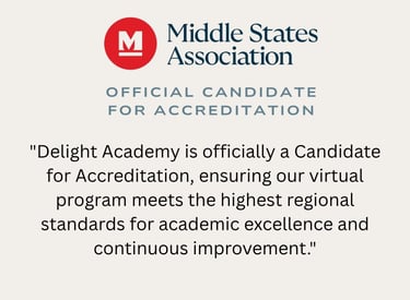 Middle States Association MSA Candidate for Accreditation seal for Delight Academy.