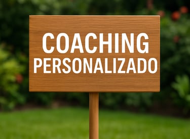 a sign that says coaching is a personalized business