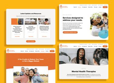 Screenshots from Family Partnership website.