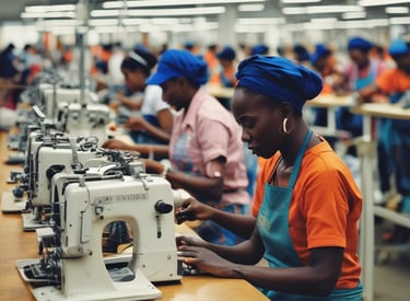 A black tote bag hangs on a wall featuring a colorful abstract design of red and purple shapes. The text on the bag reads 'DeSIGN DEPARTMENT' with additional information at the bottom. The background includes part of a white poster with text and a partial view of a window.