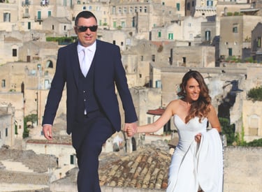 Младоженци заснети от Фотограф Светлана Велинова в Италия