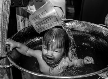 кръщене на дете заснето от Фотограф Светлана Велинова в град Перник