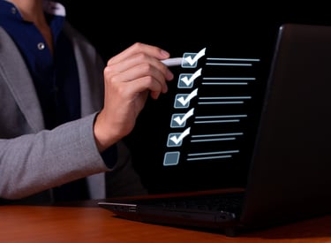someone reviewing a compliance checklist