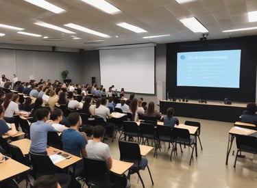 A vibrant calendar filled with colorful event markers.