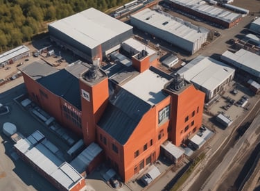A vast agricultural field with a tractor working on the land. Rows of freshly plowed earth stretch across the horizon, bordered by a line of trees and distant mountains under a partly cloudy sky.